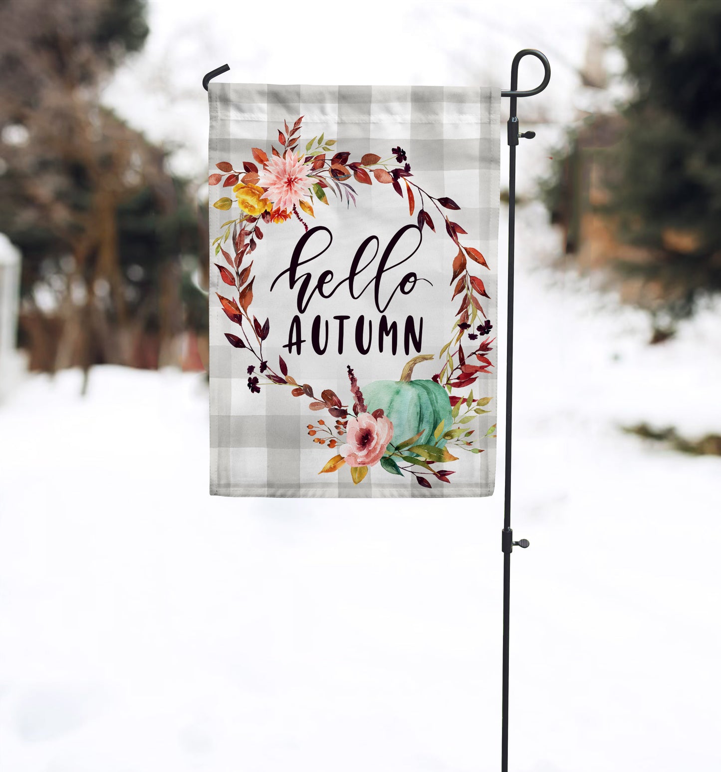 Hello Autumn Garden Flag 12" x 18" - Second East LLC