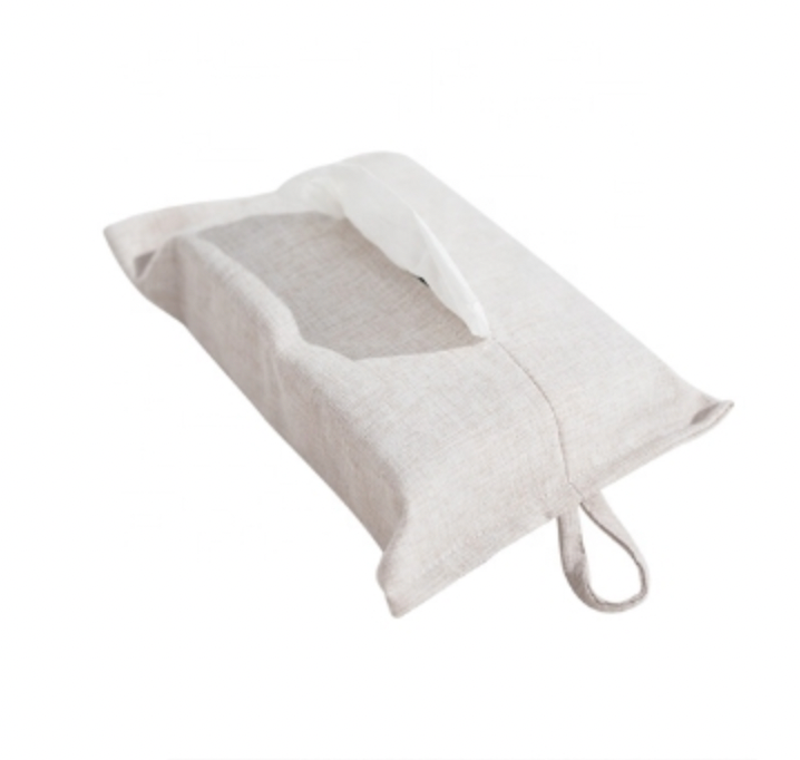 White Fabric Tissue Holder - Second East LLC