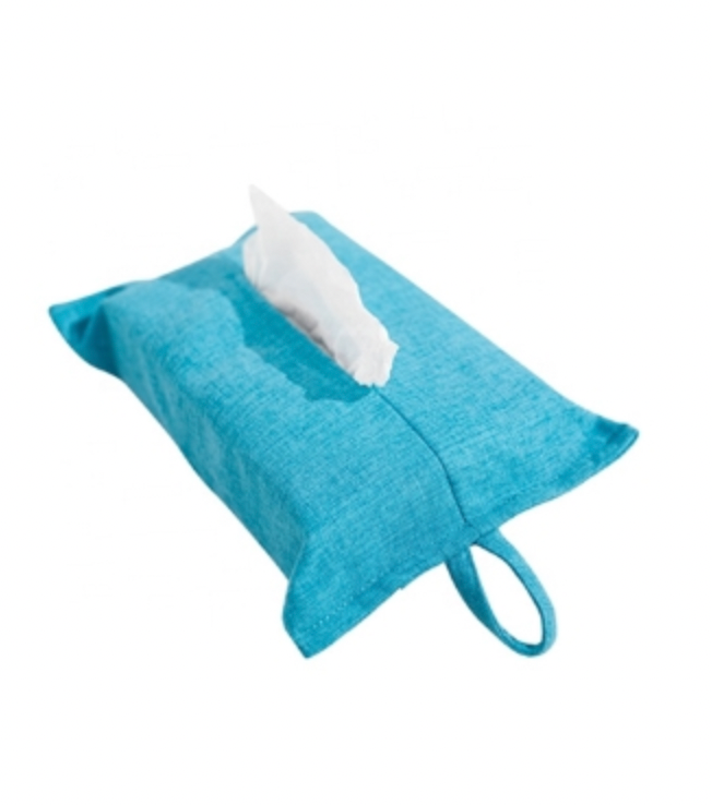Blue Fabric Tissue Holder - Second East LLC