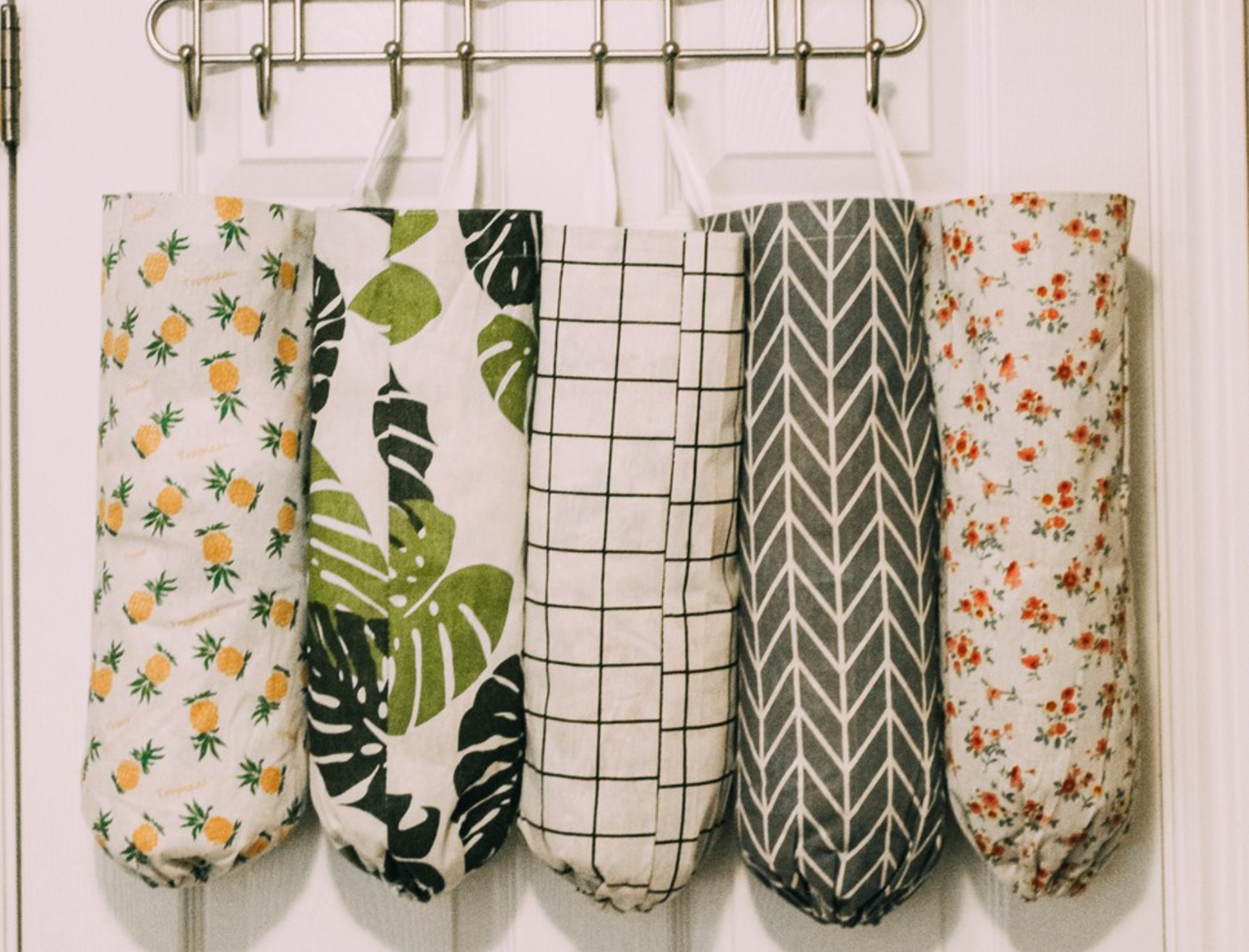 Floral Plastic Bag Holder & Dispenser - Second East LLC