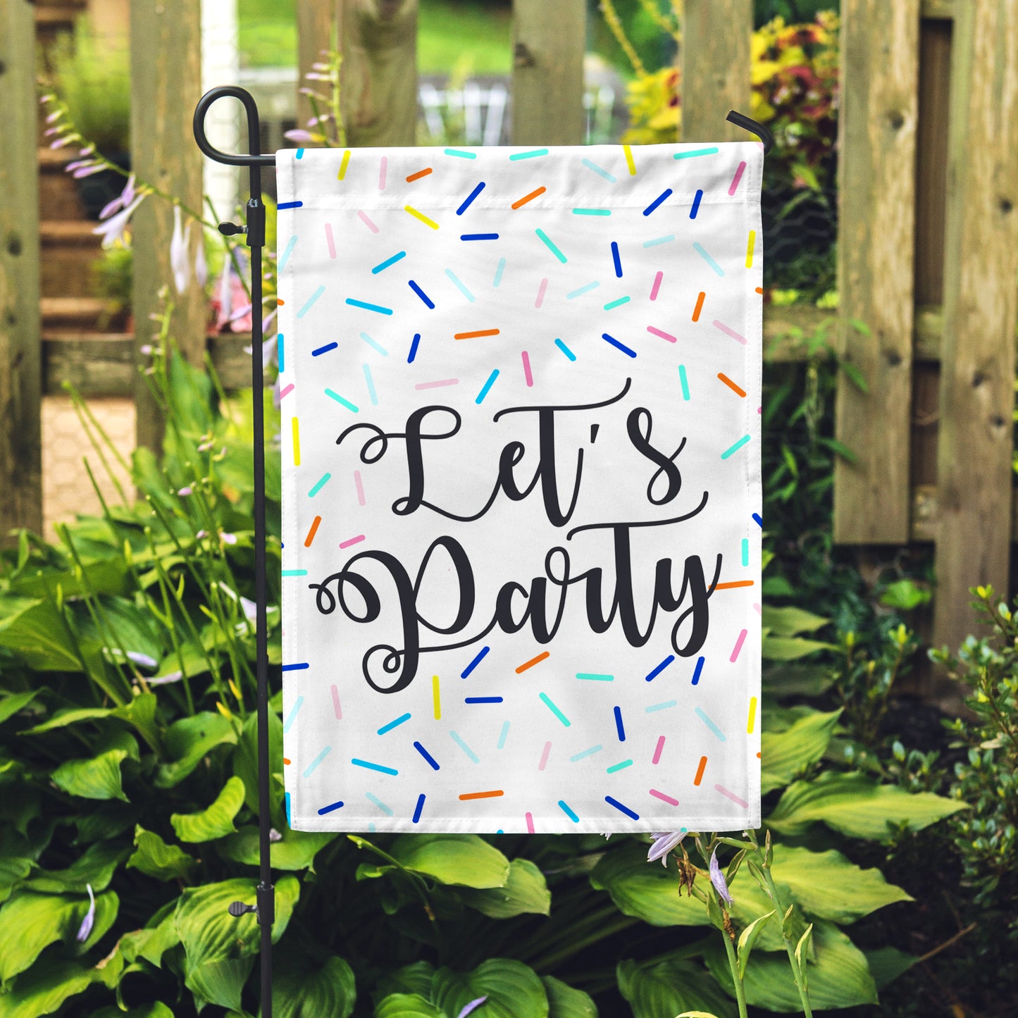 Let's Party Garden Flag 12" x 18" - Second East
