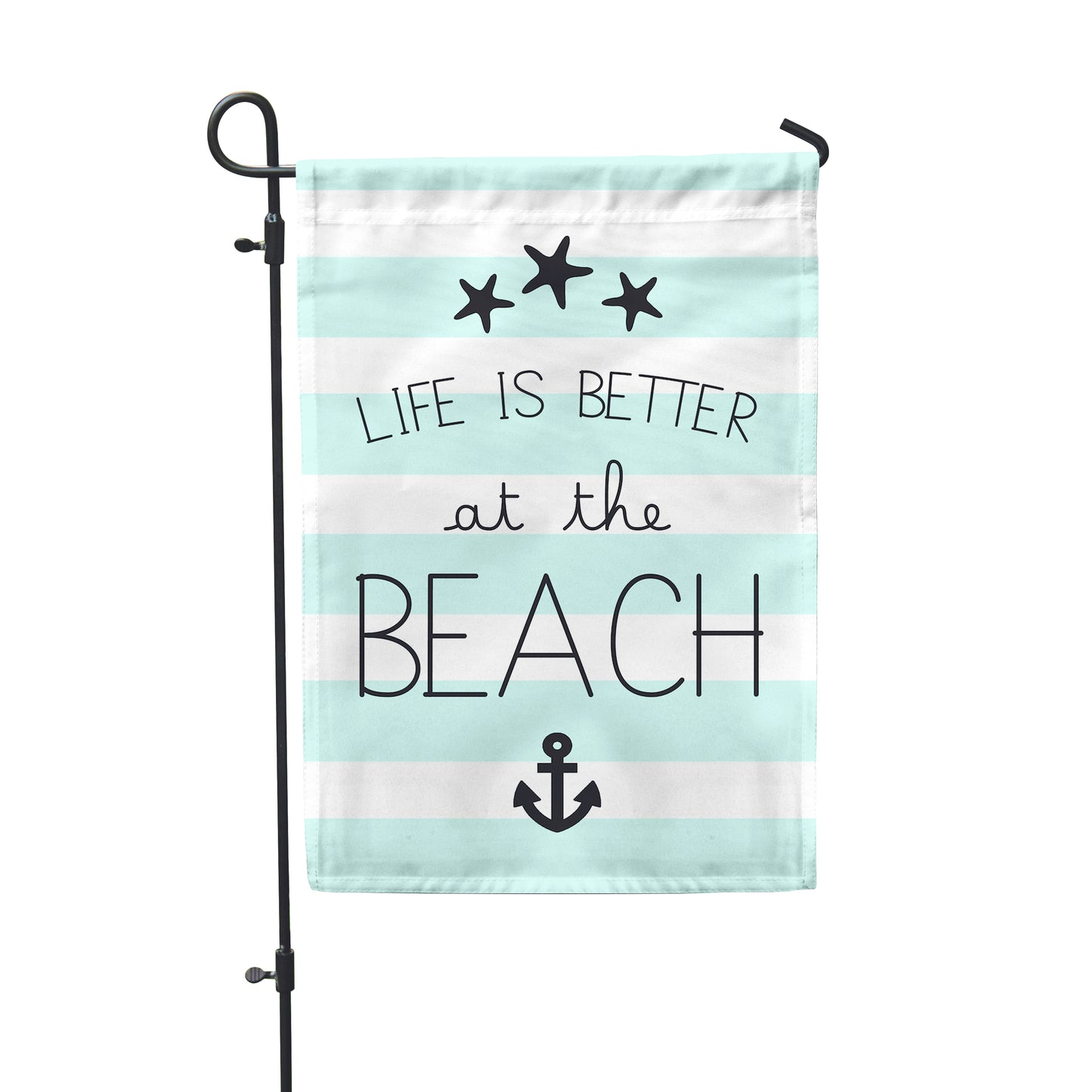 Life Is Better Beach Garden Flag 12" x 18" - Double Sided - Second East