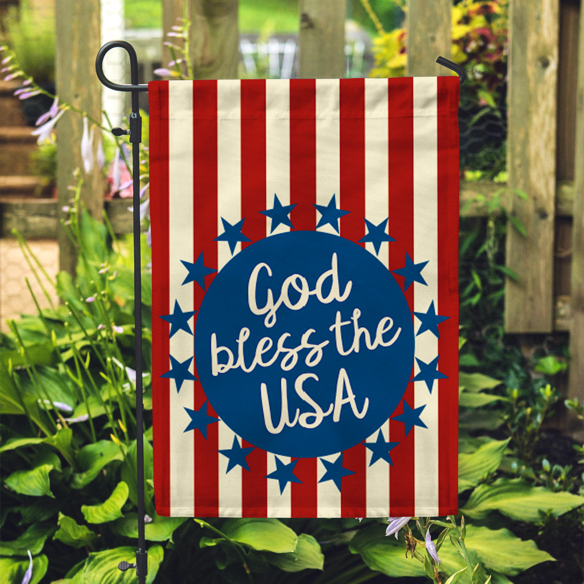 God Bless America Garden Flag 12" x 18" - Second East