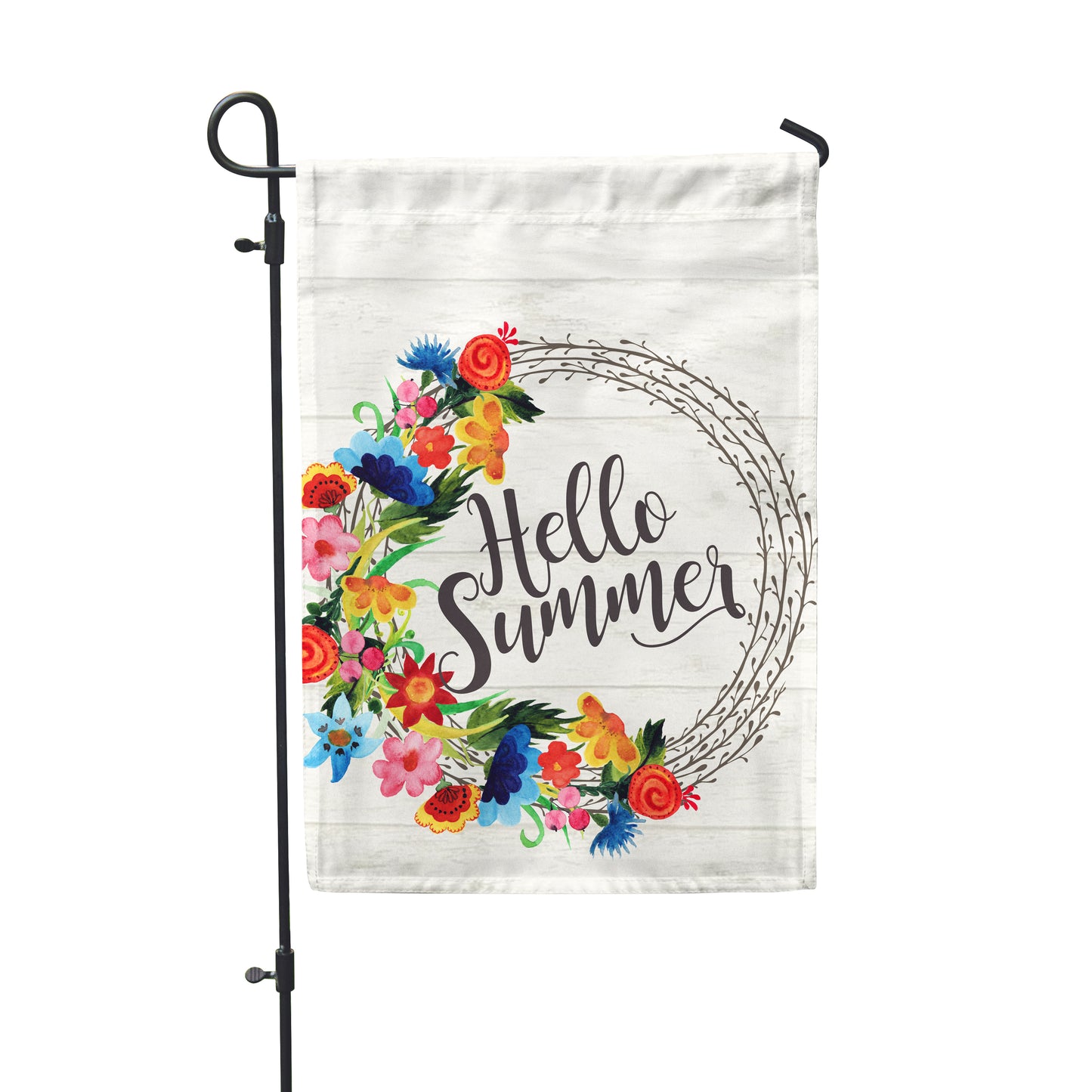 Hello Summer White Garden Flag 12" x 18" - Second East