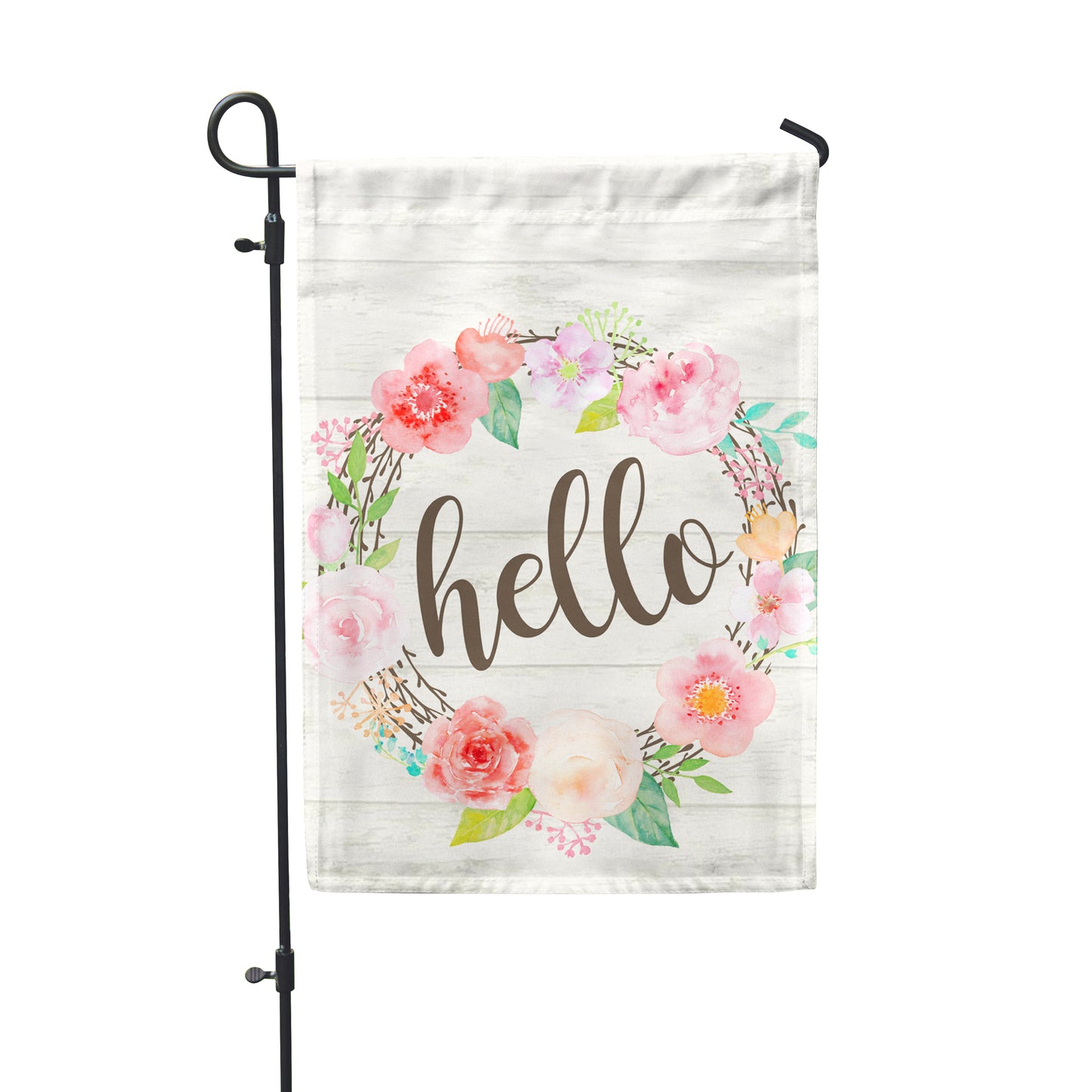 Hello Floral Garden Flag 12" x 18" - Second East