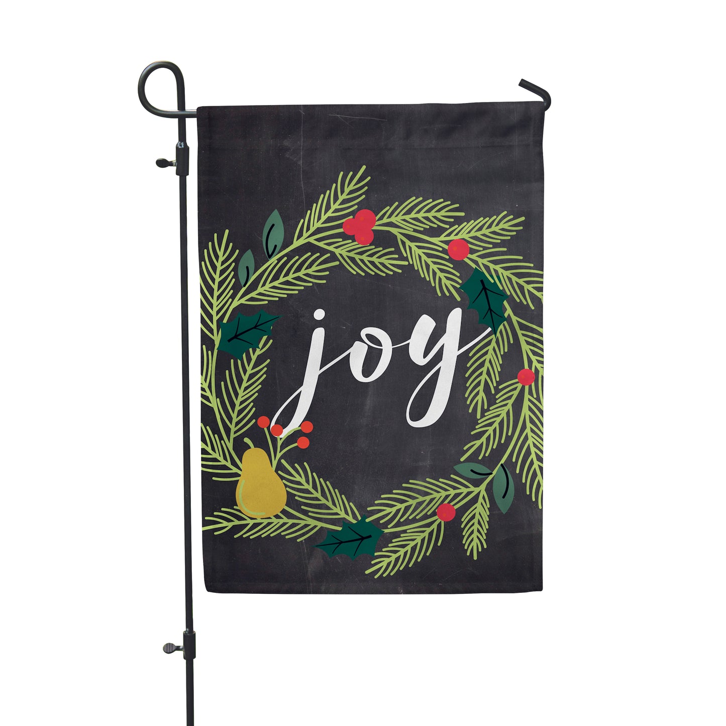 Joy Wreath Garden Flag 12" x 18" - Second East