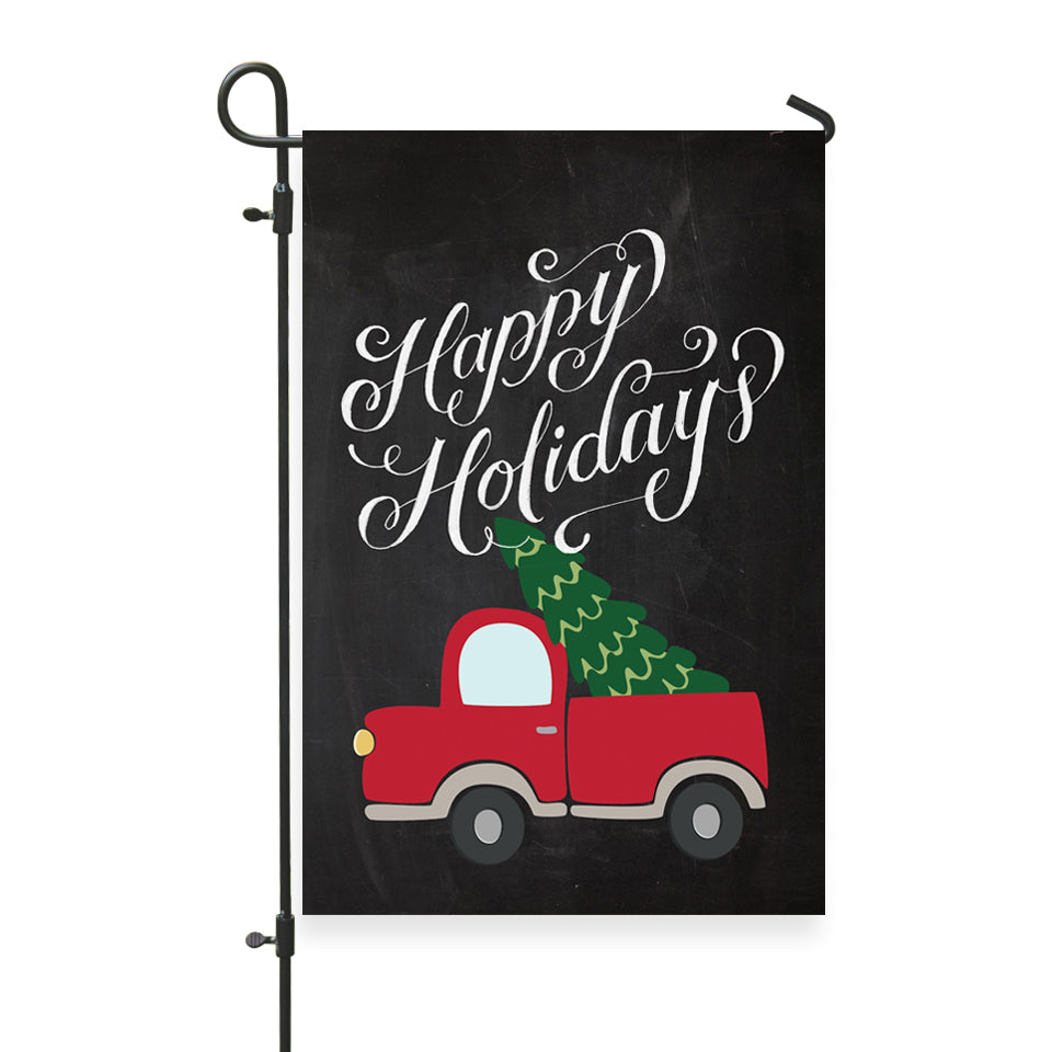Happy Holidays Garden Flag 12" x 18" - Second East
