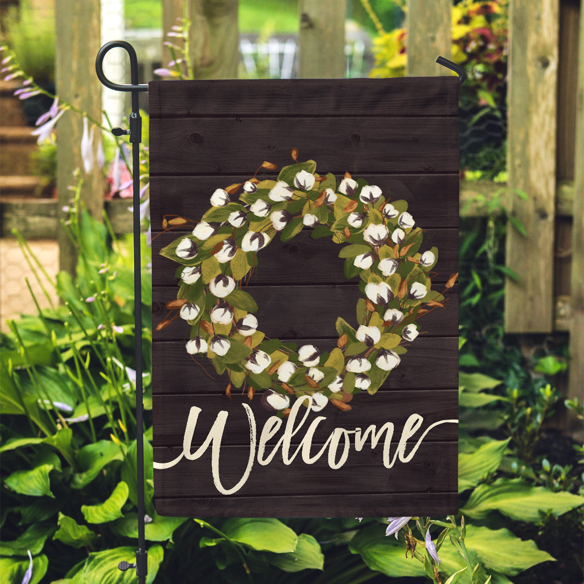 Welcome Cotton Farmhouse Garden Flag - Double Sided - Second East