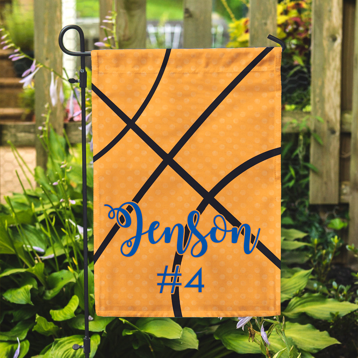 Personalized Garden Flag - Basketball Season - 12" x 18" - Second East