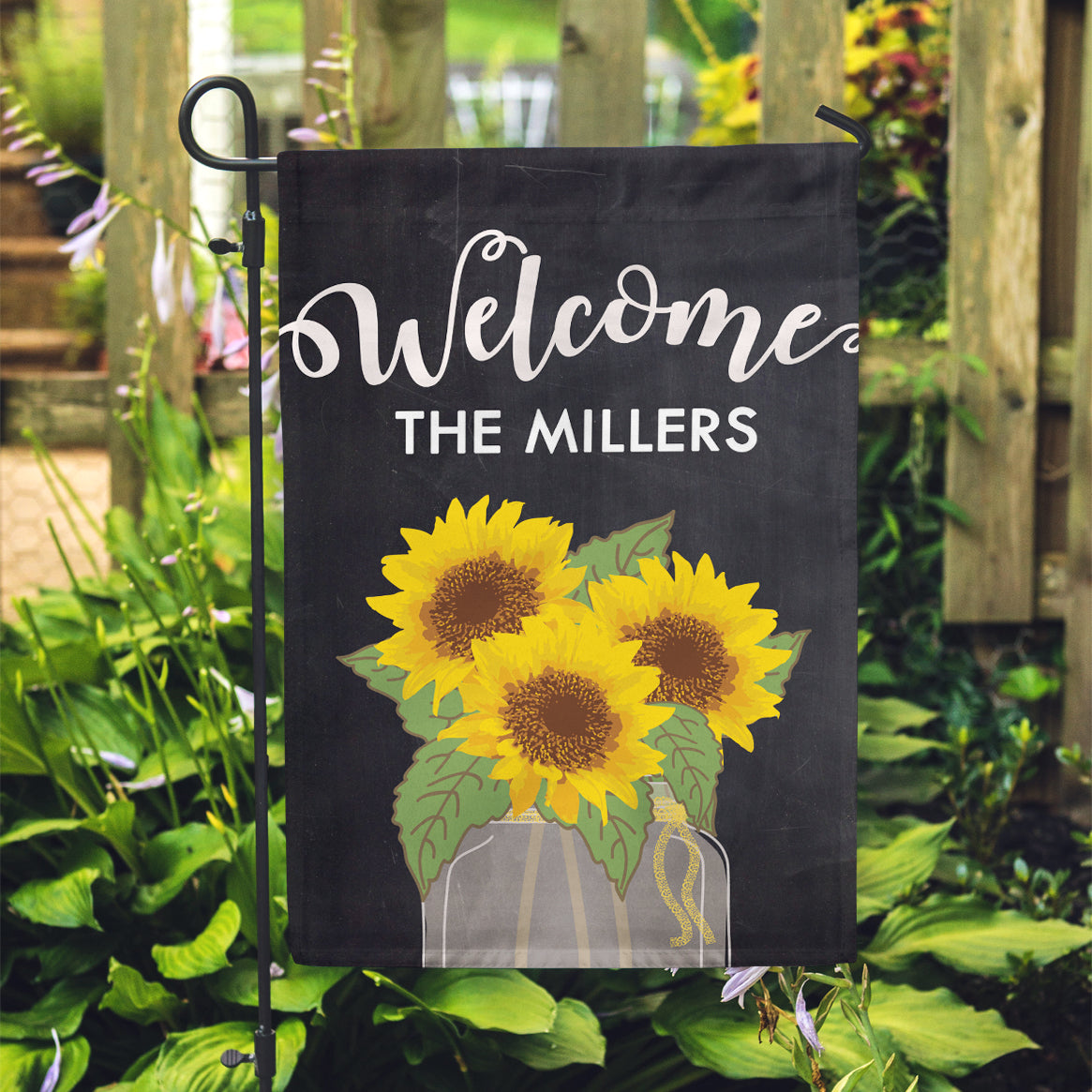 Personalized Garden Flag - Sunflower Custom Yard Flag - 12" x 18" - Second East