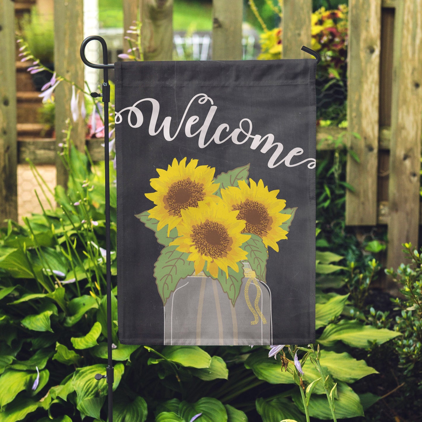 Sunflower Welcome Garden Flag - Double Sided - Second East