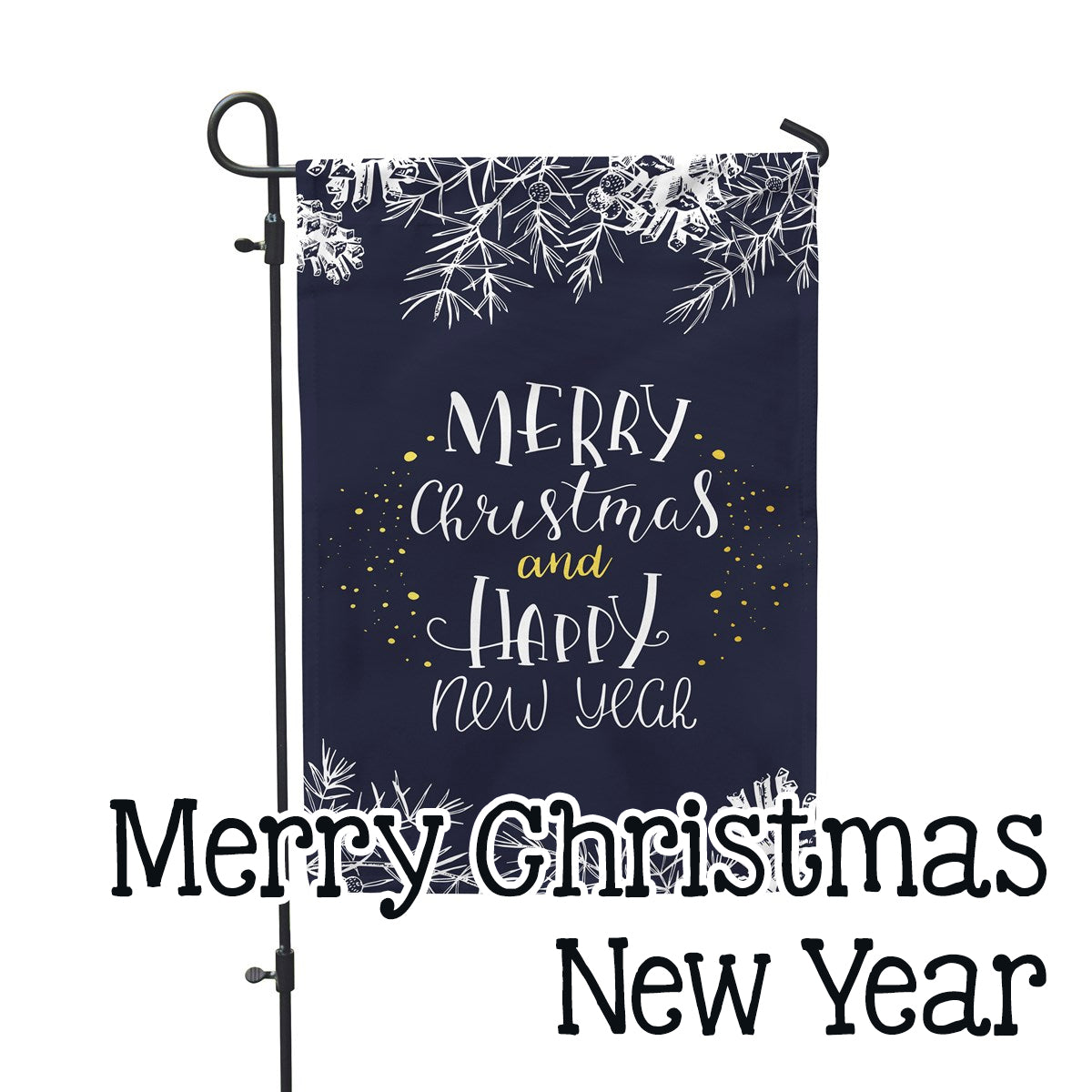 Merry Christmas Happy New Year Home & Garden Flag - Second East LLC
