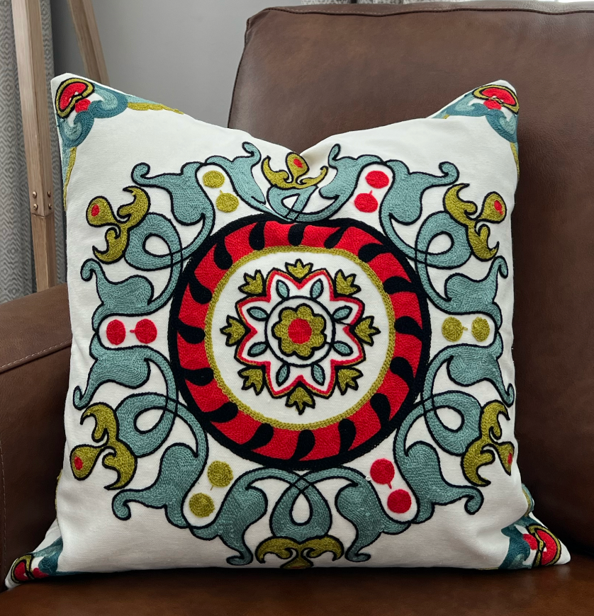 Embroidered Pillow Cover - Emblem - Second East LLC