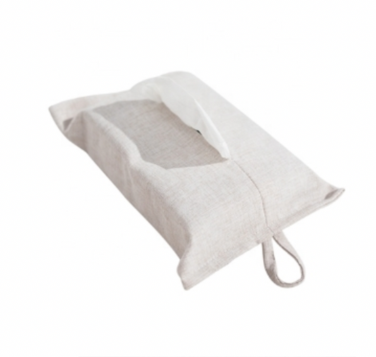 White Fabric Tissue Holder - Second East LLC