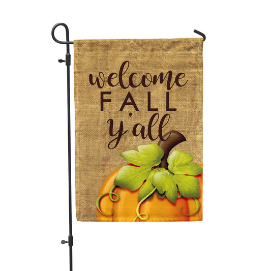 Welcome Fall Y'all Garden Flag - Second East