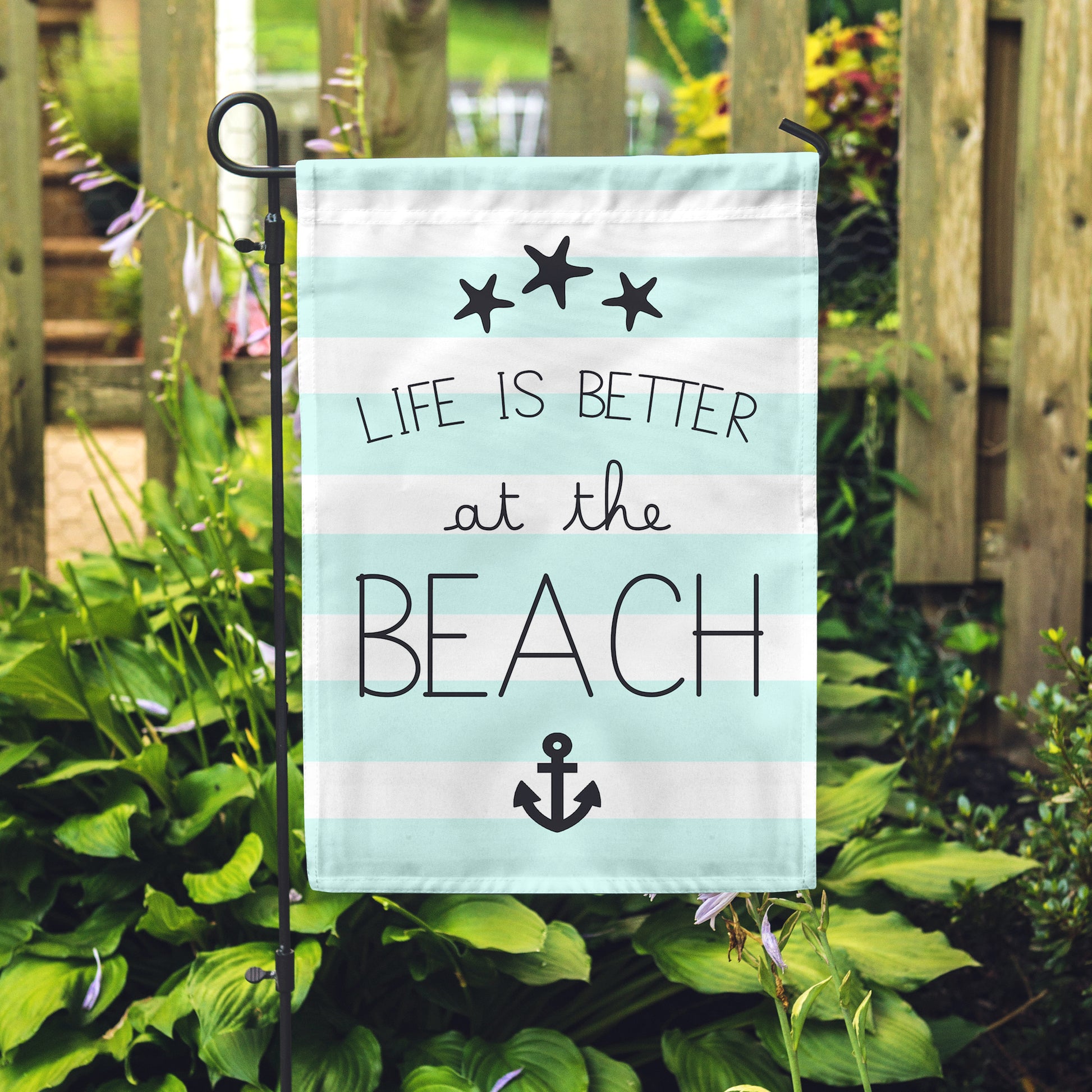Life Is Better Beach Garden Flag 12" x 18" - Double Sided - Second East