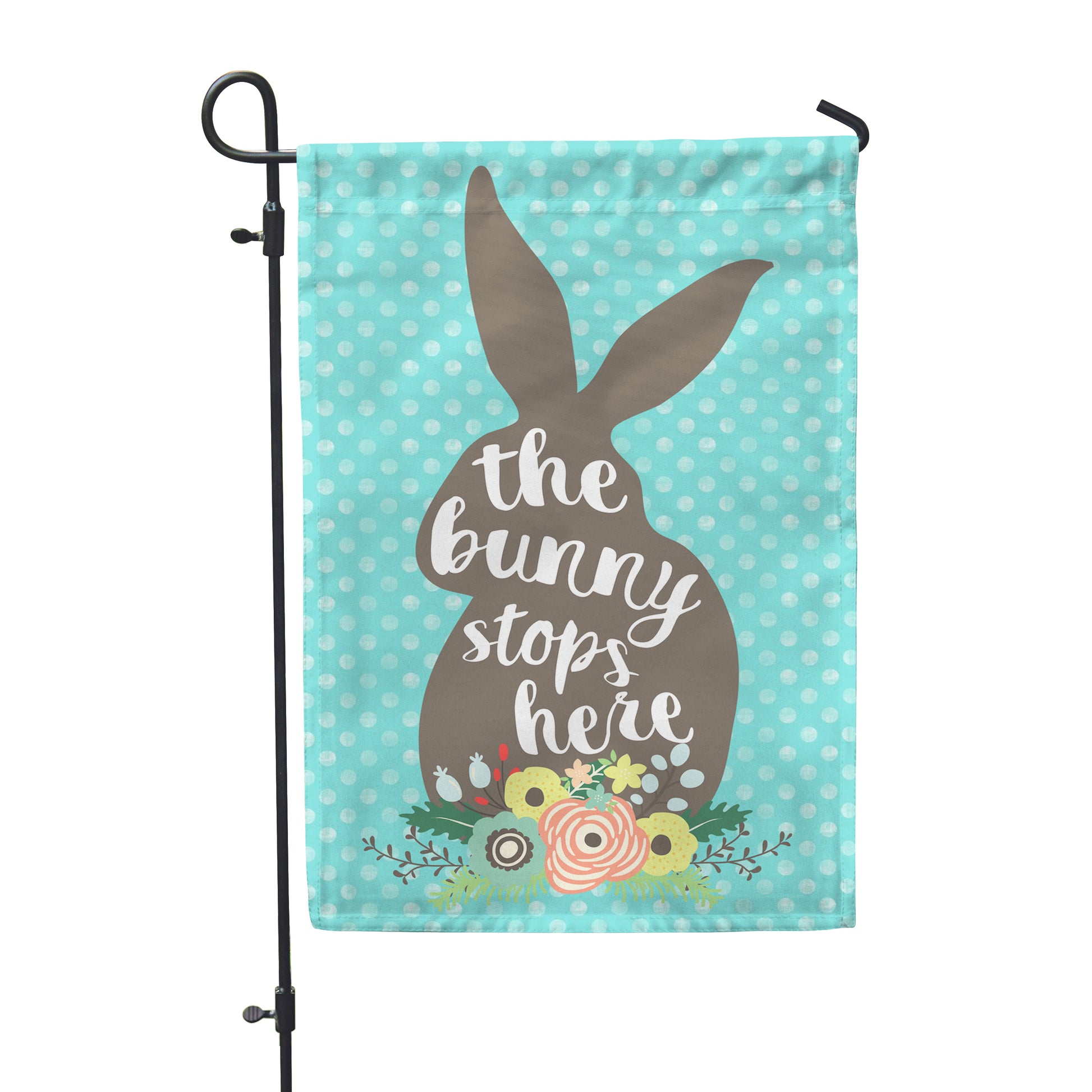 Bunny Stops Here Garden Flag 12" x 18" - Double Sided - Second East