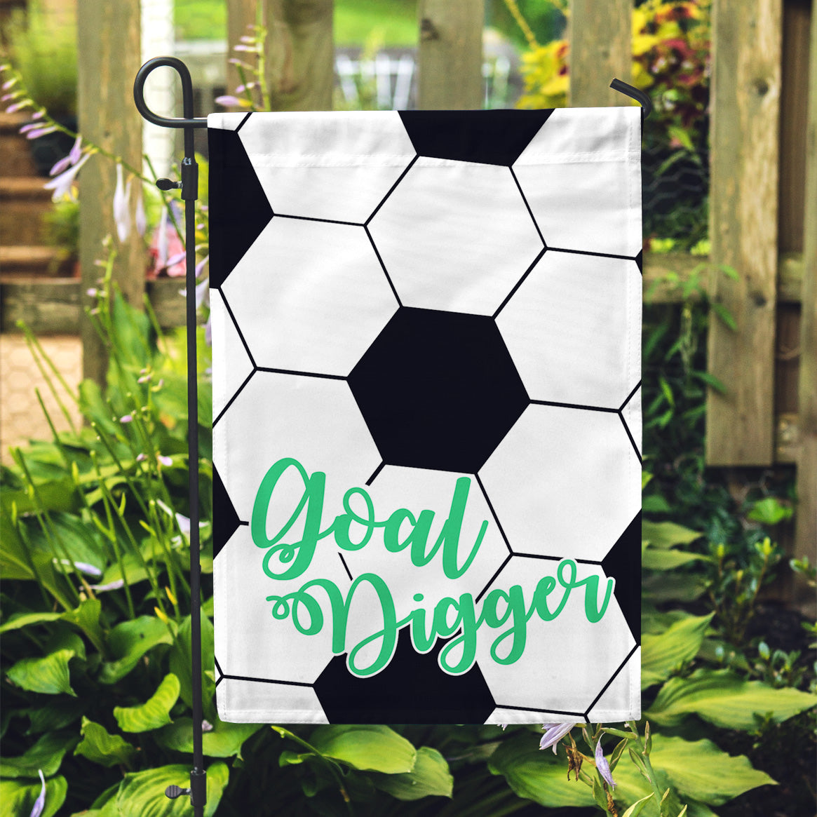 Soccer Goal Digger Garden Flag - Second East