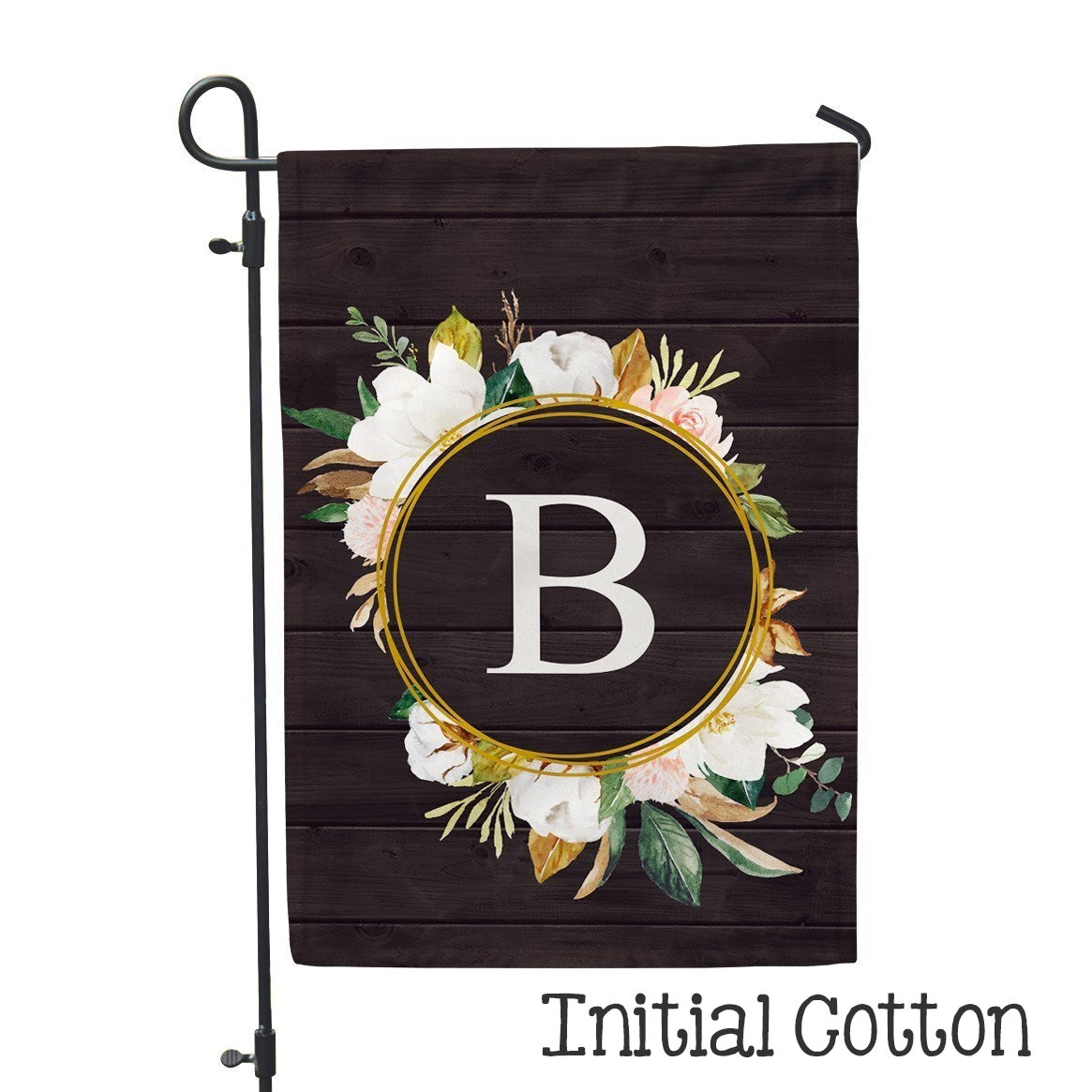 Personalized Garden Flag - Initial Cotton Home - 12" x 18" - Second East