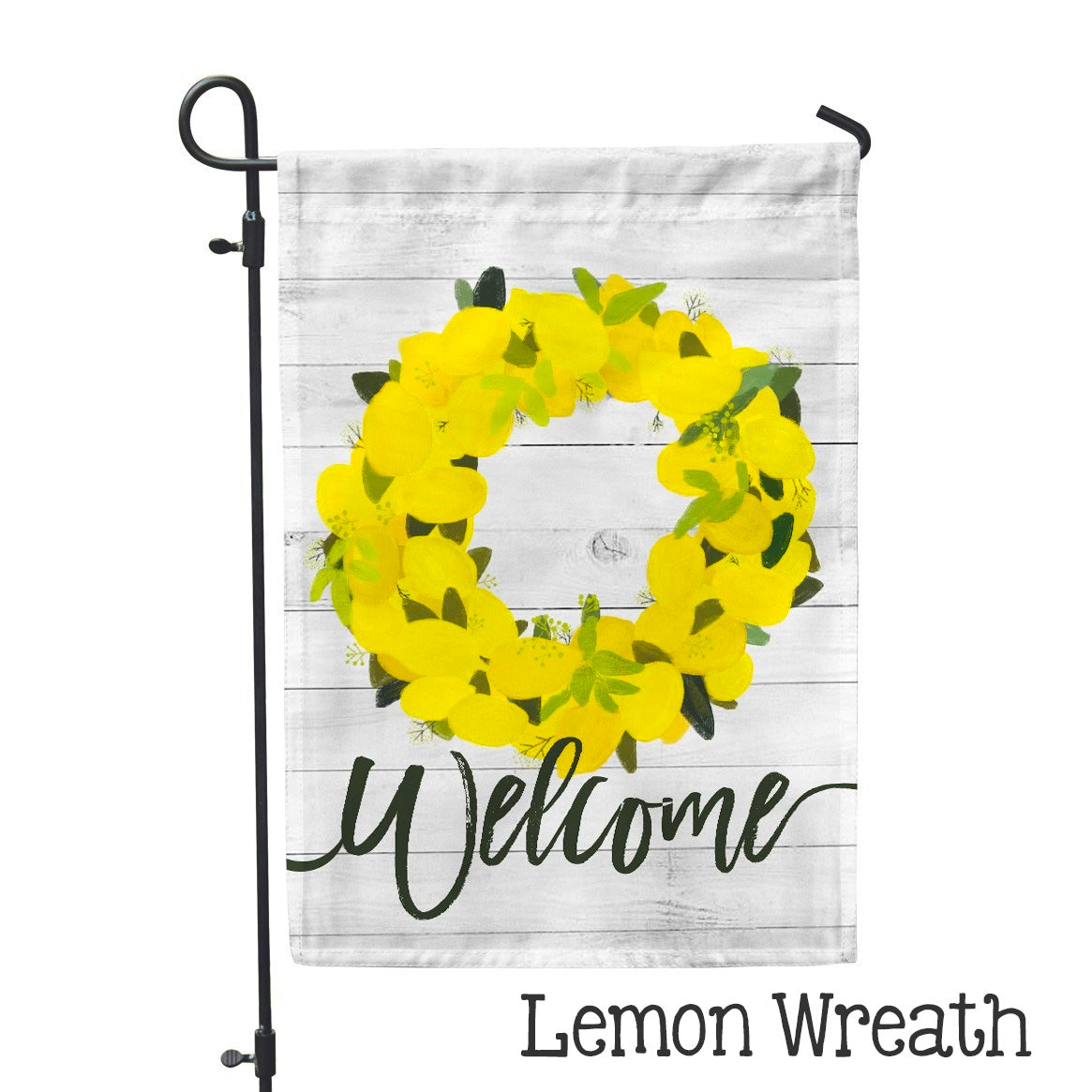 Personalized Garden Flag - Lemon Wreath Custom Flag - 12" x 18" - Second East