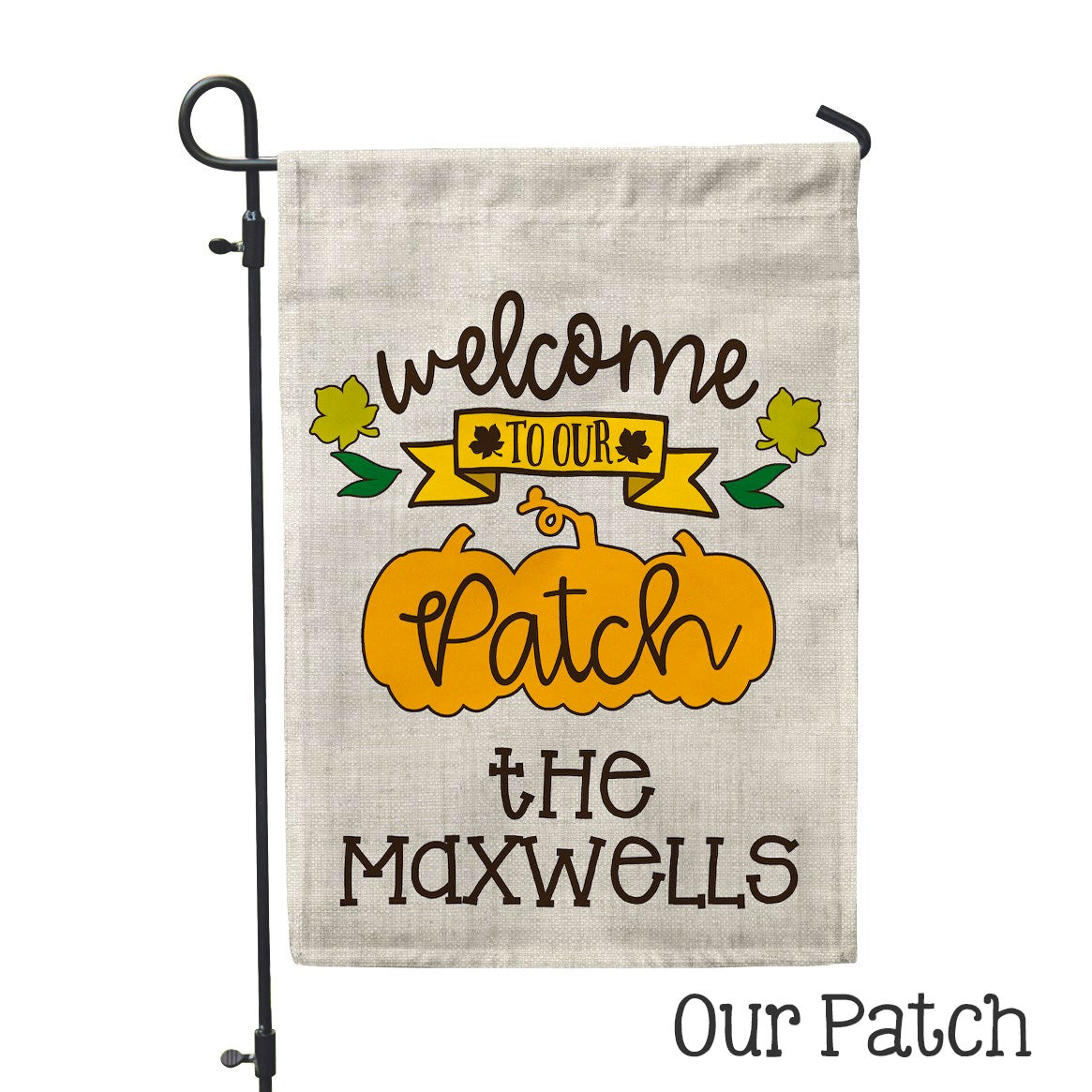 Personalized Garden Flag - Our Patch Custom Home Flag - 12" x 18" - Second East