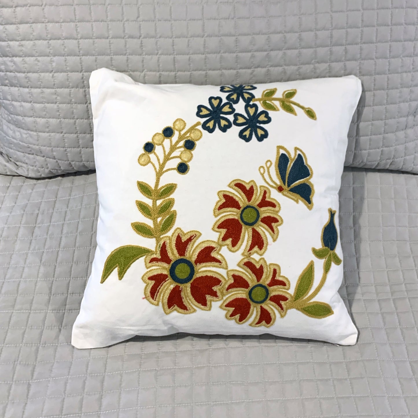 Embroidered Pillow Cover - Summer - Second East LLC