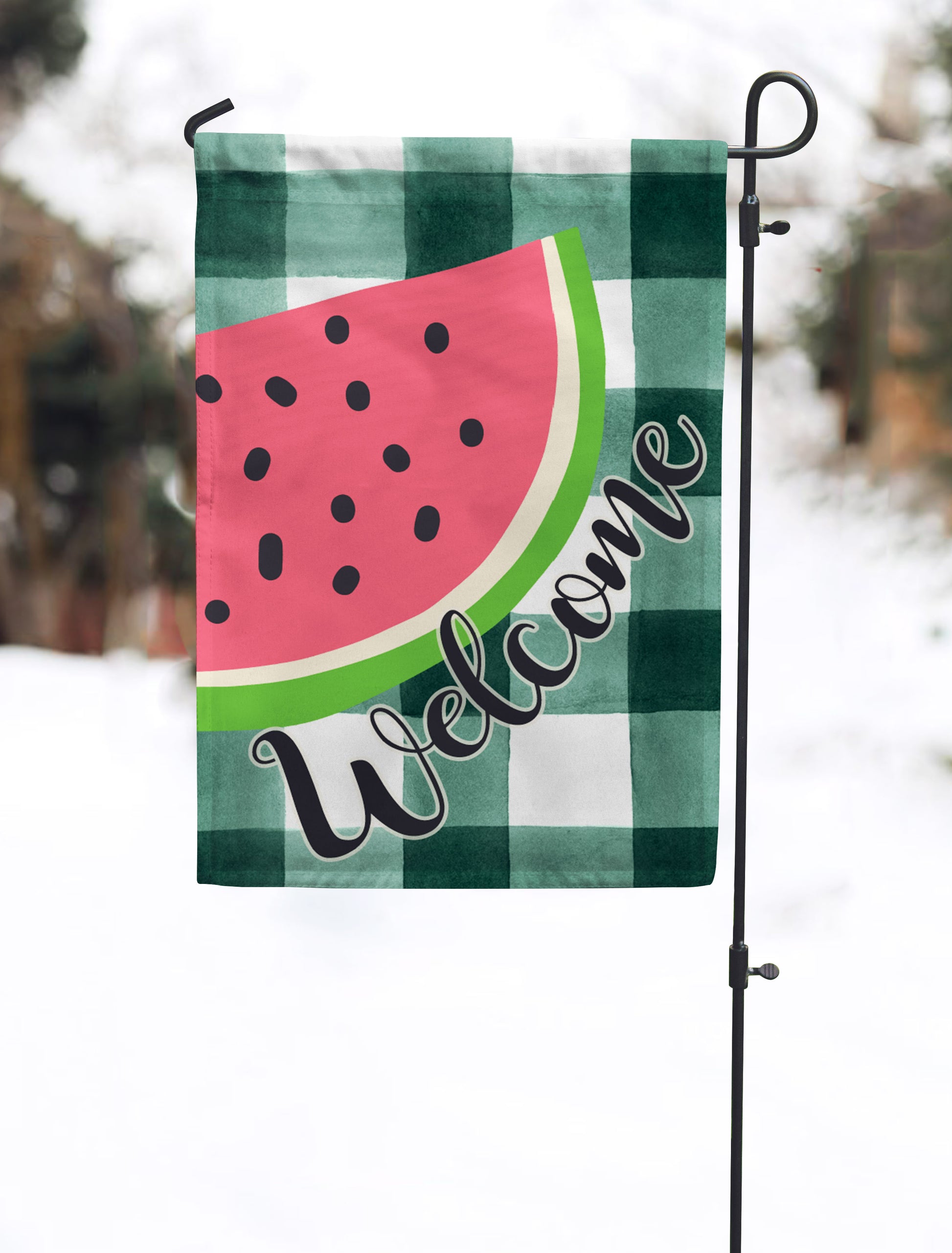 Watermelon Welcome Garden Flag 12" x 18" - Double Sided - Second East