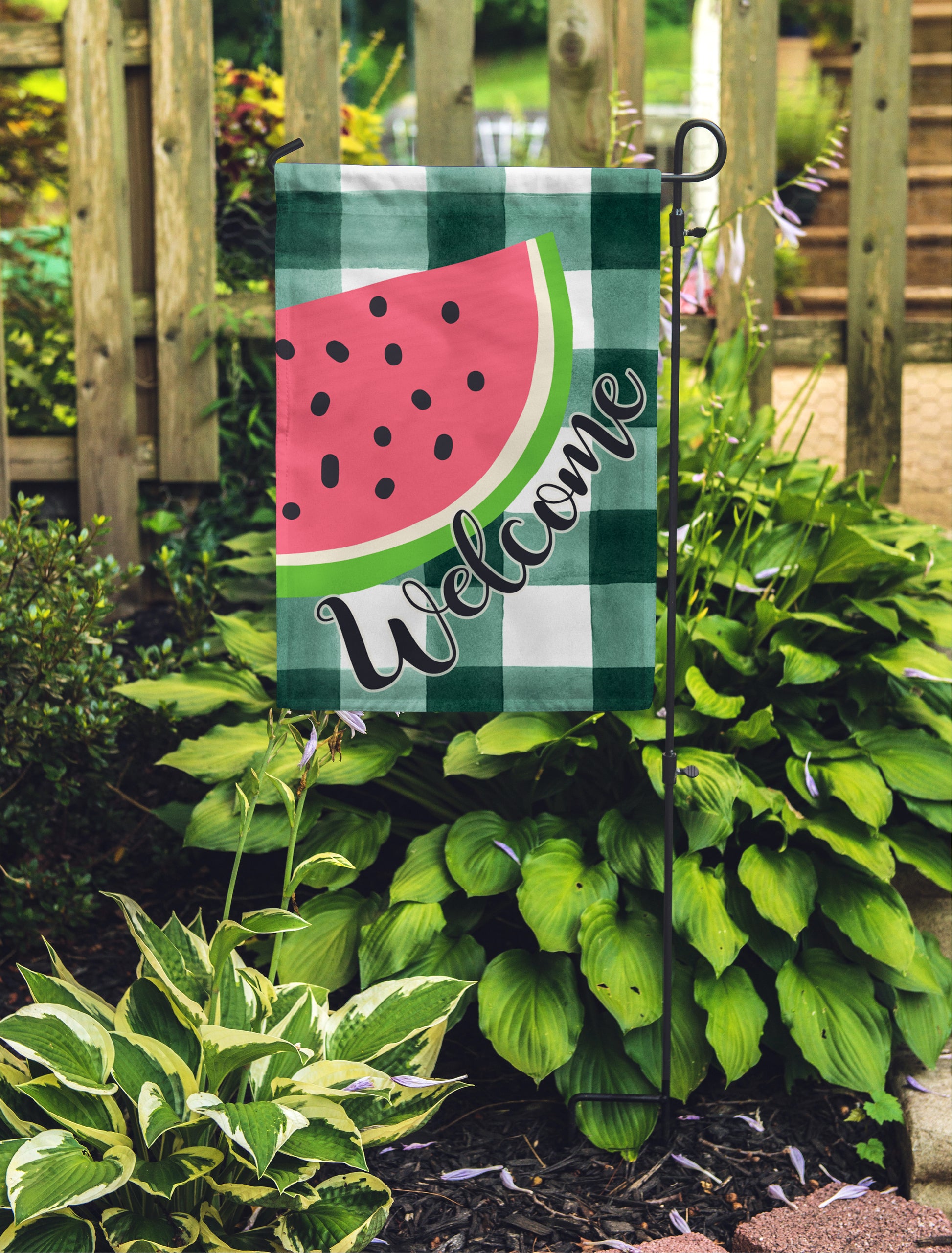 Watermelon Welcome Garden Flag 12" x 18" - Double Sided - Second East