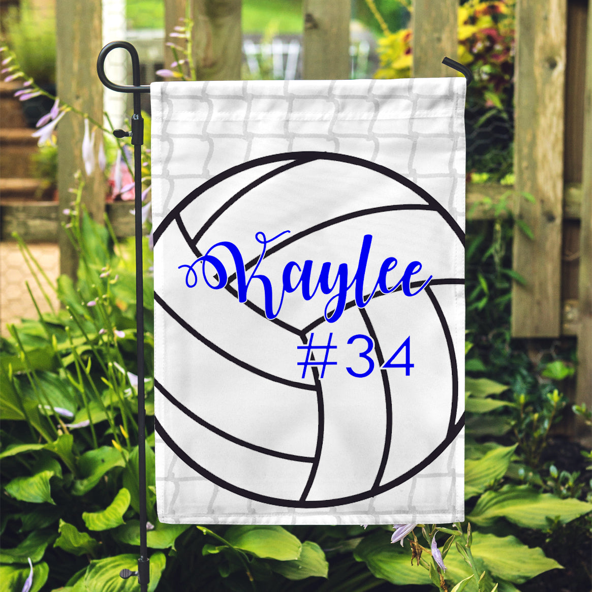 Personalized Garden Flag - Volleyball Team Yard Flag - 12" x 18" - Second East