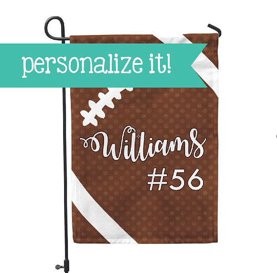 Personalized Garden Flag - Football Season Yard Flag - 12" x 18" - Second East