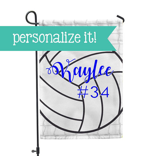 Personalized Garden Flag - Volleyball Team Yard Flag - 12" x 18" - Second East