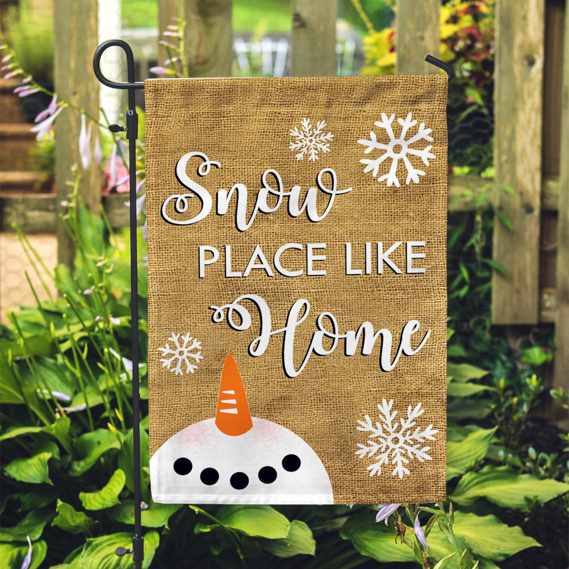 Snow Place Like Home Garden Flag - Double Sided - Second East