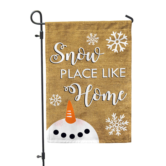 Snow Place Like Home Garden Flag - Double Sided - Second East